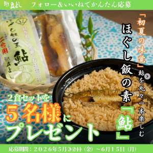 賞品画像：ほぐし飯の素　鮎　２食セット