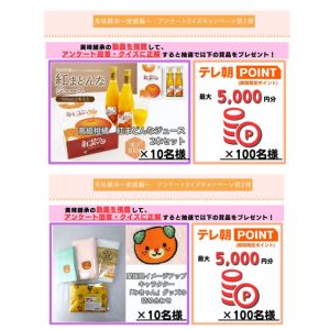 テレ朝ポイント5,000円分 他