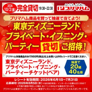 東京ディズニーランド貸切パーティー ペア招待券