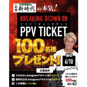 ブレイキングダウン20 PPV観戦チケット