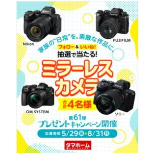 SONYやFUJIFILMなど人気のミラーレスカメラ