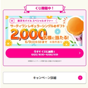 賞品画像：サーティワン レギュラーシングルeギフト