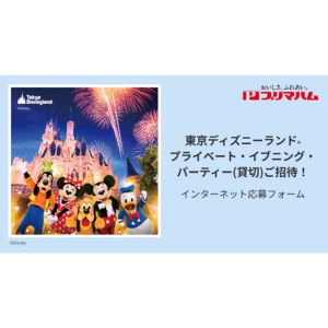 東京ディズニーランド プライベート・イブニング・パーティーチケット