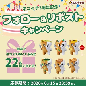 ココイチ　ネコイチぬいぐるみ（全6種ランダム1種）