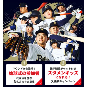 オリックス・バファローズ 始球式の登板権 他