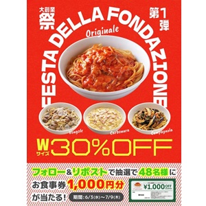 カプリチョーザ お食事券1,000円分