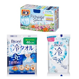 ビオレ冷タオル＆冷シート、とバブ