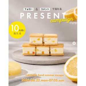 This is CHIFFON CAKE. 夏限定のカッサータサンド