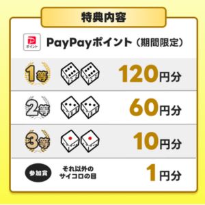 PayPayポイント最大120円分