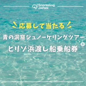 [沖縄]青の洞窟シュノーケリングツアーペア券 他