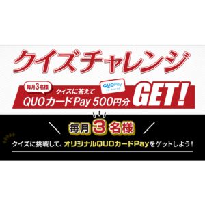 ユンケルオリジナルQUOカードPay500円分