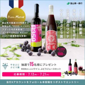 ぶどうジュース&ワインR359サンゴク2023(赤)セット