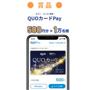 セブン-イレブン専用QUOカードPay 500円分