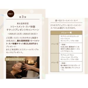 資生堂美容室 体験チケット