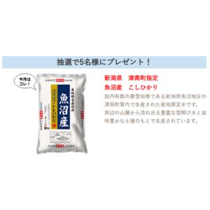 津南町指定 魚沼産こしひかり5kg