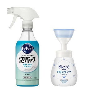 キュキュット泡パックとビオレu泡スタンプ