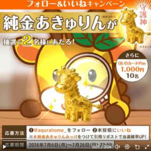 純金のあきゅりん（1g相当） 他