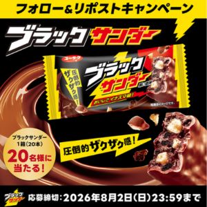 賞品画像：ブラックサンダー1箱（20本）