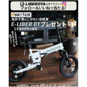 賞品画像：免許不要のこがない自転車E-LIBER 01 他