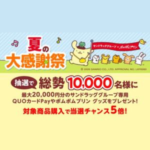 サンドラッググループ専用QUOカードPay500円分