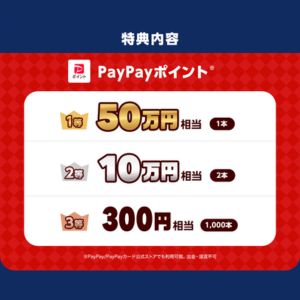 PayPayポイント最大50万円相当 他