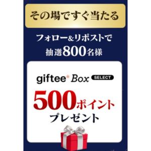 gifteeBoxSELECT 500円相当