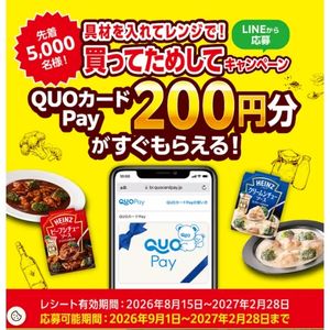 QUOカードPay 200円分