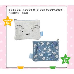 もこもこビニールフラットポーチ＆QUOカード500円分