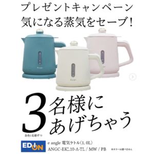 e angle 電気ケトル(1.0L)