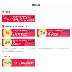 PayPayポイント1万円相当 他