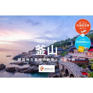 韓国・釜山 ペア無料往復航空券