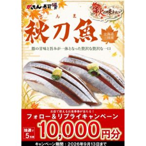 がってん寿司お食事券1万円分