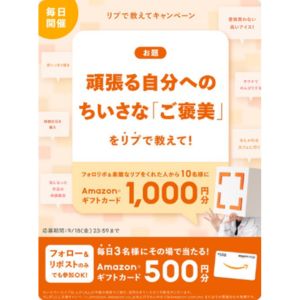 Amazonギフトカード 500円分 他