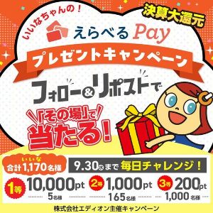 えらべるPay 最大1万円分