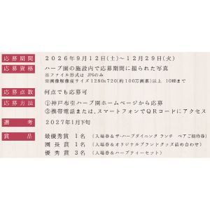 [兵庫]神戸布引ハーブ園入場券＆ランチ ペアご招待券 他