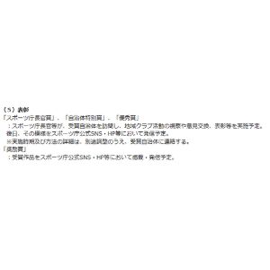 スポーツ庁長官賞 他