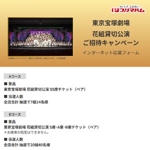 東京宝塚劇場 花組貸切公演ペアチケット