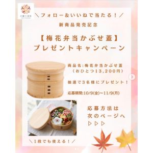 大館工芸社製曲げわっぱ梅花弁当かぶせ蓋