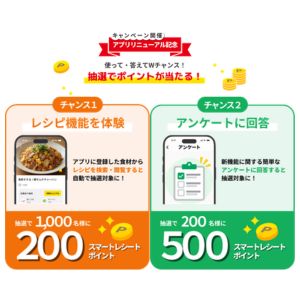500スマートレシートポイント 他