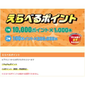 えらべるポイント 最大1万ポイント