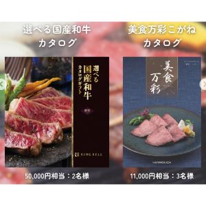 国産和牛ギフトカタログ（5万円相当）他