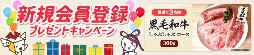 新規会員登録でプレゼント