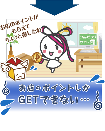 お店のポイントしかGETできない…