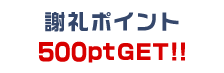 謝礼ポイント500ptGET!