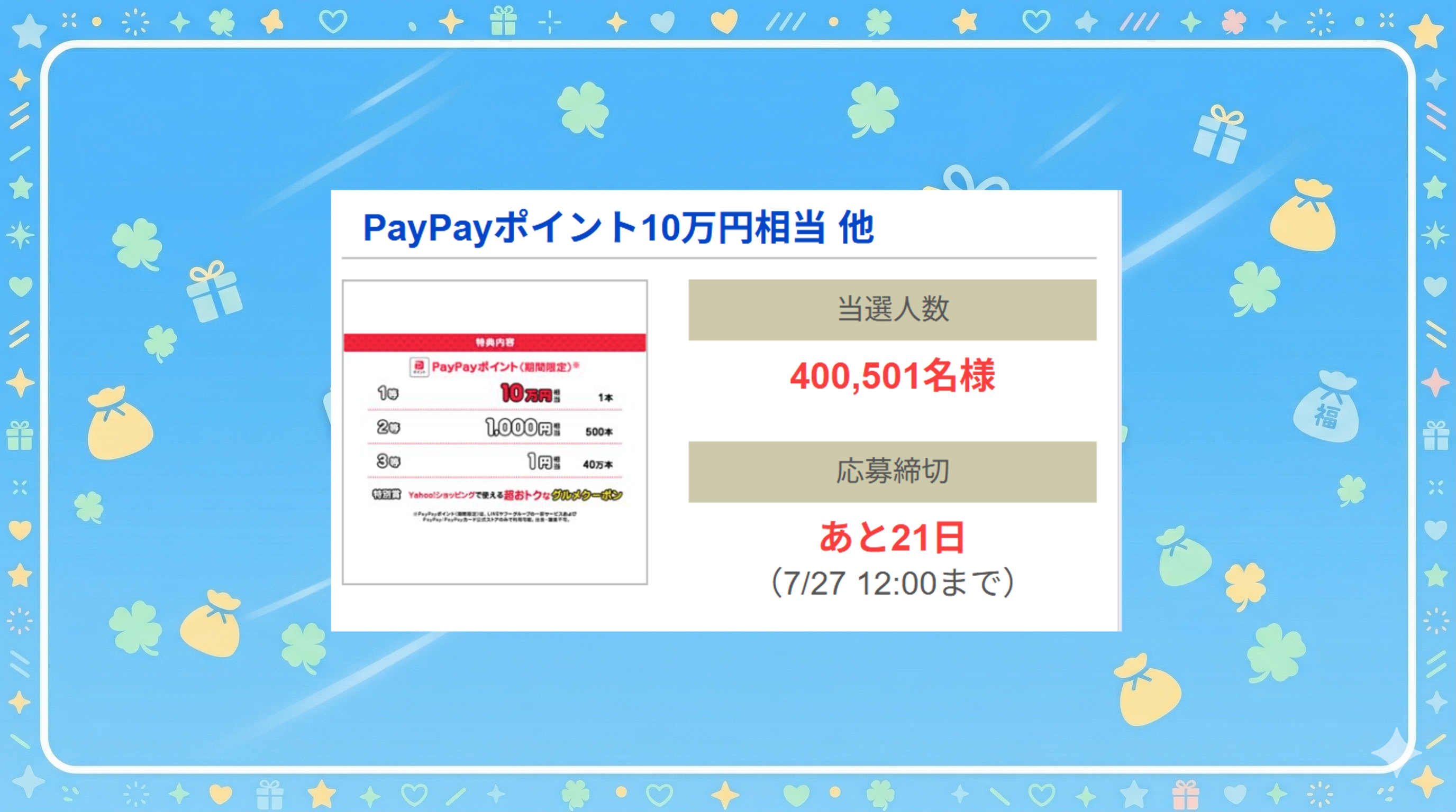 PayPayポイント10万円相当 他