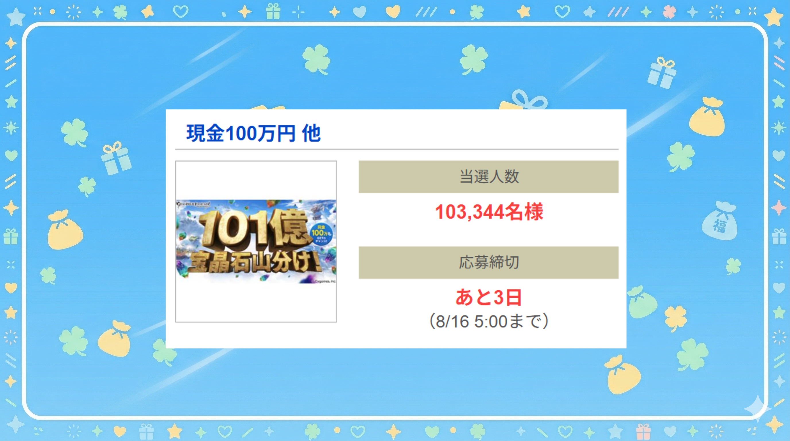 現金100万円 他